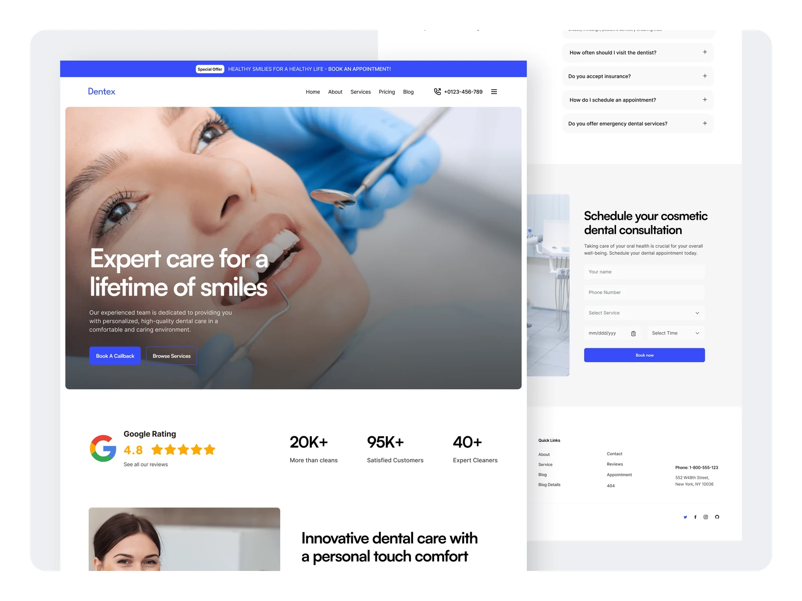Dentex - Premium Dental Clinic Website image 1